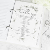 Floral personalised wedding planner A5 - British product