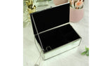 Personalised botanical jewellery box with mirrored finish, imported from the UK