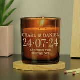 Candle vanilla personalised special date, UK version