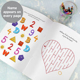 Personalised wedding activity book and stickers, imported from the UK