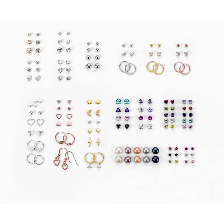 Revere ball stud earrings set of 4 (British brand)