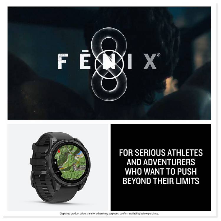 Garmin Fenix 8 smartwatch 47mm, UK version