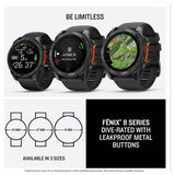 Garmin Fenix 8 51mm multisport GPS smartwatch Glass Grey and Black (British brand)