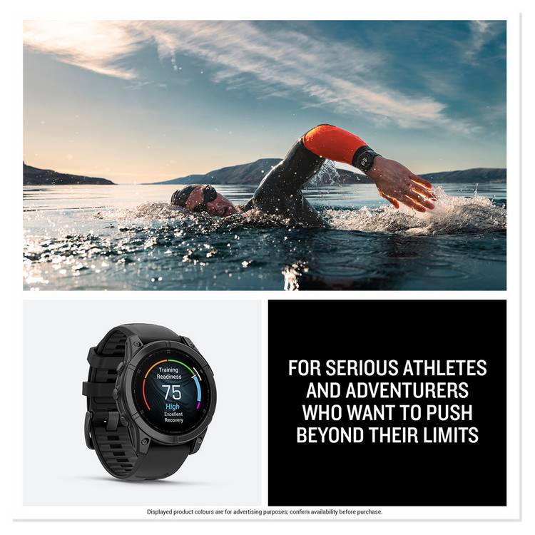 Garmin Fenix E smartwatch 47mm Grey Steel and Black (British brand)