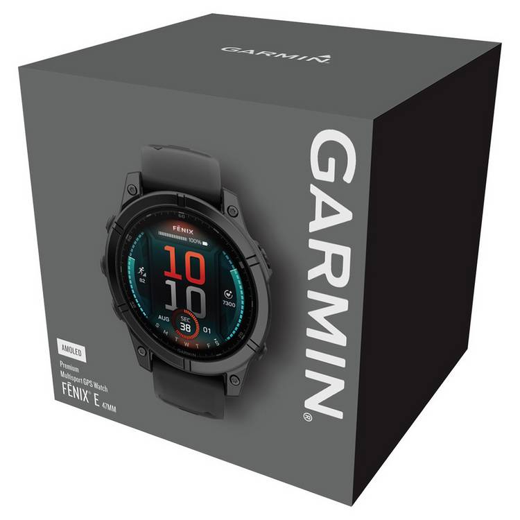 Garmin Fenix E smartwatch 47mm Grey Steel and Black (British brand)