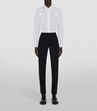 Pantalons ajustés en laine McQueen, importés du Royaume-Uni