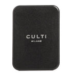 Culti Milano Tessuto car diffuser with cassis leaf, cotton flowers, and musk - British product