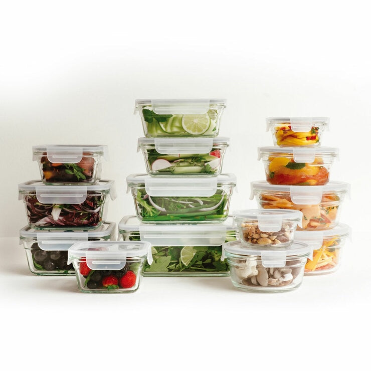 Glasslock 28-piece food storage set (British brand)