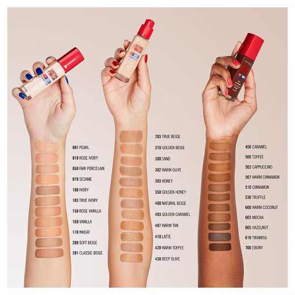 Rimmel Lasting Finish hazelnut liquid foundation, imported from the UK