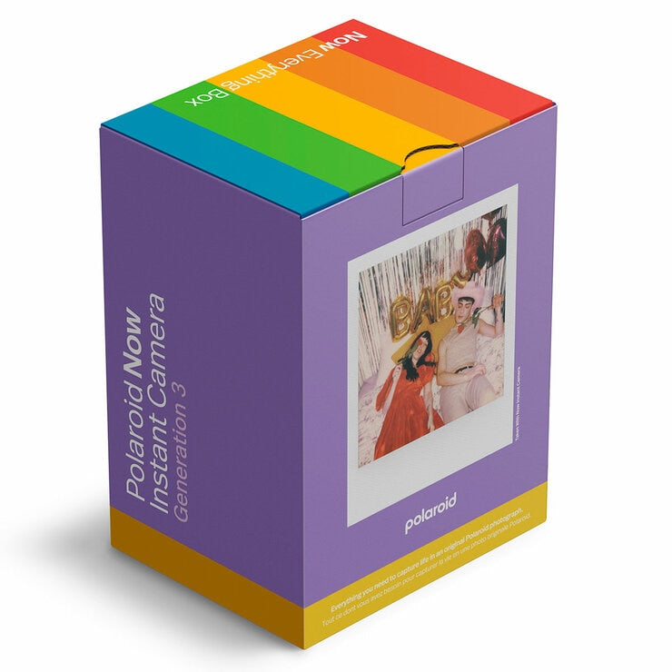 Polaroid Now Gen 3 instant camera purple with colour film bundle - British product