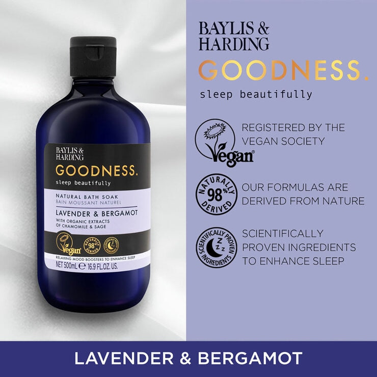Baylis & Harding lavender bergamot bath soak 4 x 500ml, UK version