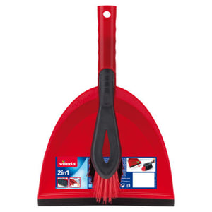 Vileda 2-in-1 Dustpan and Brush Set