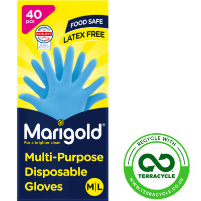 Marigold 40 Multi-Purpose Disposable Gloves, imported from the UK
