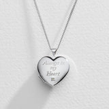 Argos Moon & Back 925 Silver & 9ct Gold Heart Photo Locket 18 Inch- Buy online at McGrocer
