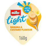 Yogur ligero de plátano y natillas sin grasa Müller 160 g