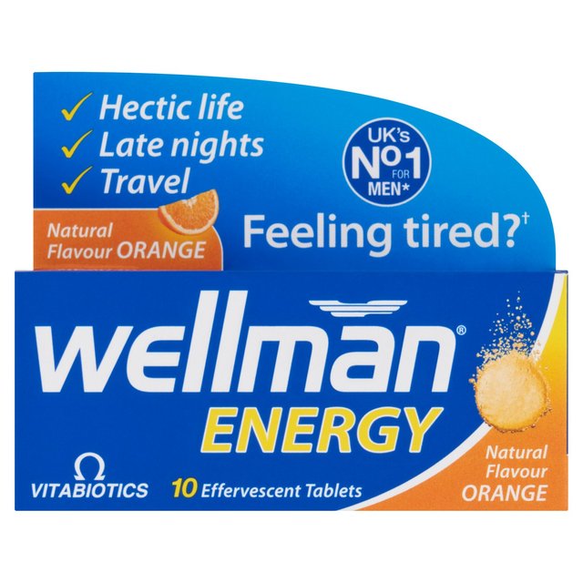Vitabiotics Wellman Orange Energy Effervescent Tablets    10 per pack GOODS M&S