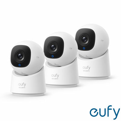 Costco UK eufy C220 2K Pan-Tilt Smart Indoor Camera 3 Pack- Buy online at McGrocer