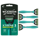 Wilkinson Sword Xtreme 3 Sensitive Comfort disposable razors pack of 4 (British brand)
