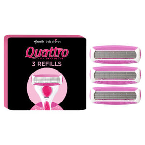 Wilkinson Sword Intuition Quattro Women's Razor Blades 3 Pack Refill