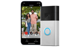 Ring video doorbell with chime satin nickel (British brand)