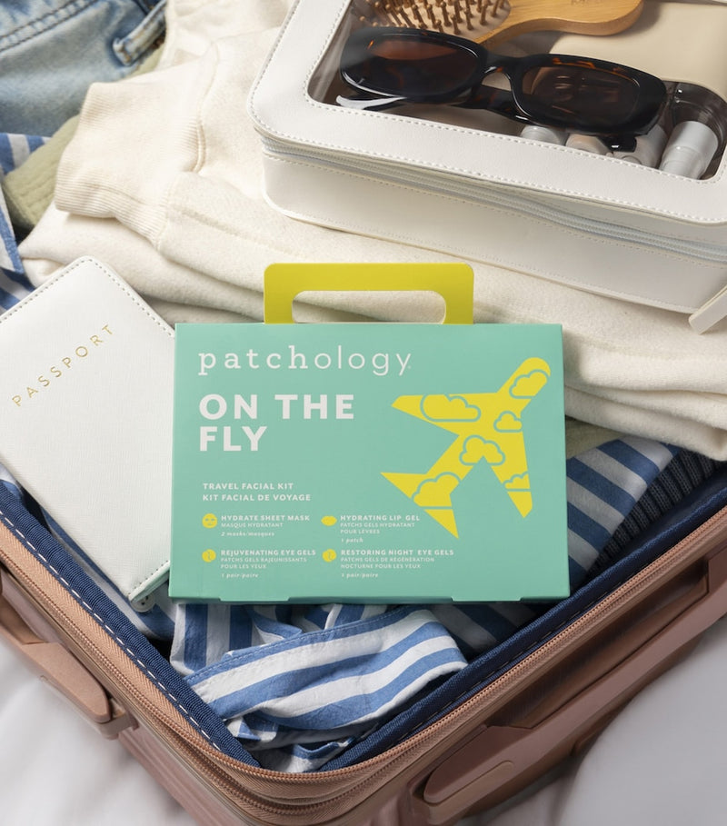 Patchology travel facial kit with sheet mask and eye gels, UK version