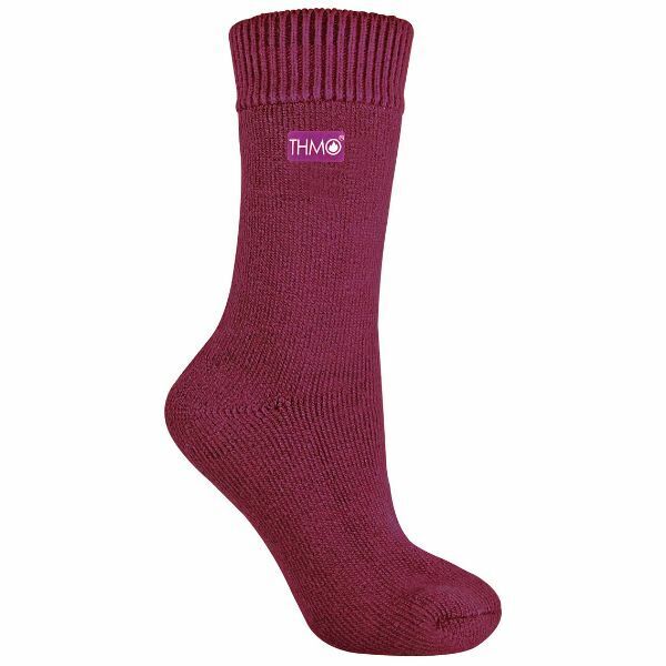 THMO Ladies Fleece Lined Winter Thermal Socks 4-8 UK GOODS Superdrug Deep Fuchsia