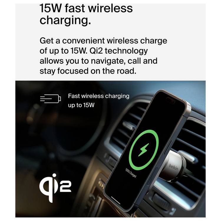 Belkin MagSafe wireless car charger mount 15W, UK version