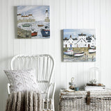 Art for the Home Harbourside canvas print 50x50cm (British brand)