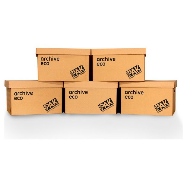 StorePAK eco archive storage boxes set of 5 (British brand)