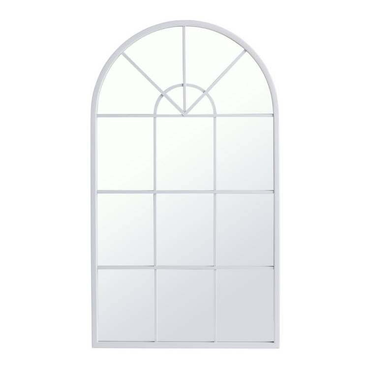 Habitat grey windowpane arch wall mirror 70x40cm - British product