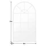 Habitat grey windowpane arch wall mirror 70x40cm - British product