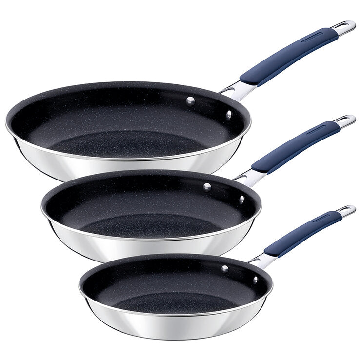 Tramontina ceramic fry pan set 3 piece 20-30cm (British brand)