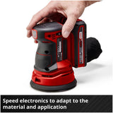 Einhell cordless orbital sander 18V Power X-Change - British product