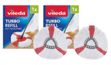 Vileda 2-in-1 microfibre turbo mop head pack of 2, UK version