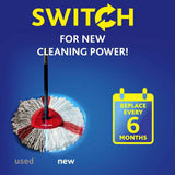 Vileda 2-in-1 microfibre turbo mop head pack of 2, UK version