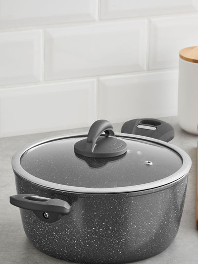 Next Tower Grey 24cm Casserole Pot with Cerastone Coating- Buy online at McGrocer