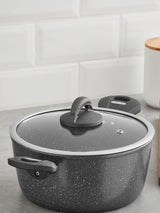 Next Tower Grey 24cm Casserole Pot with Cerastone Coating- Buy online at McGrocer