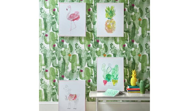 Art for the Home Cactus Craze canvas art 40x50cm, UK version
