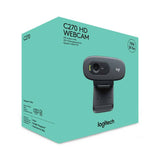 Logitech C270 HD webcam with universal clip and built-in microphone - British product