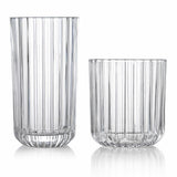 King Crystal Lotus drinkware set 16 pieces highball tumbler glasses (British brand)