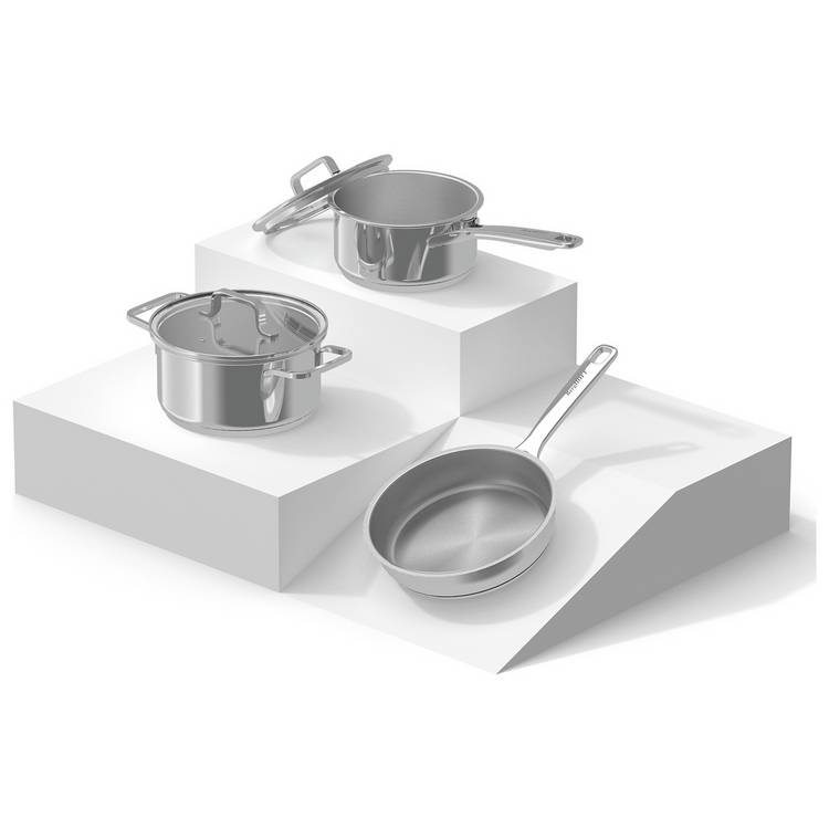Berghoff Helix 4PC stainless steel cookware set - British product