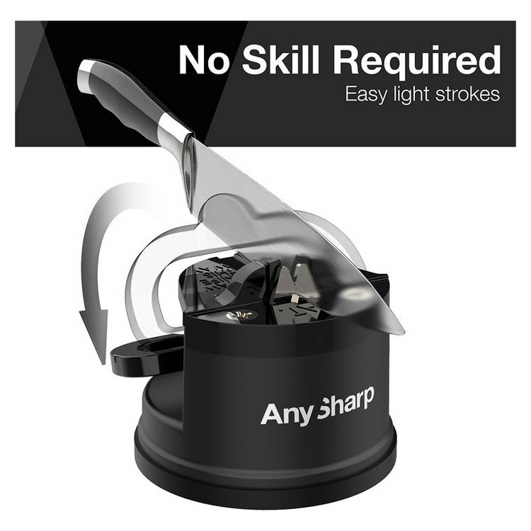 AnySharp black knife sharpener, imported from the UK