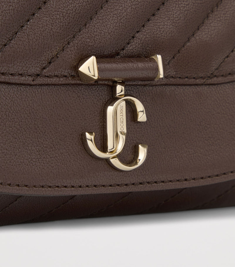 Jimmy Choo Curve wallet on chain lambskin bag (British brand)