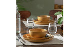 Argos Habitat Matte Glaze 12 Piece Stoneware Dinner Set - Mustard- Buy online at McGrocer