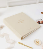 Blush and Gold wedding photo album with slipcase and envelope - British product