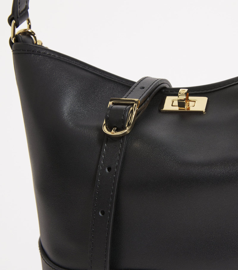 Sandro Paris small leather bucket bag, UK version
