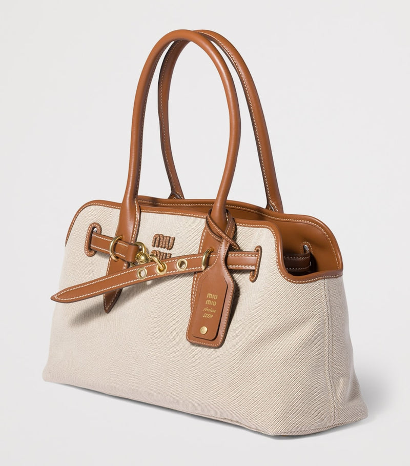 Miu Miu Aventure shoulder bag canvas and leather, UK version