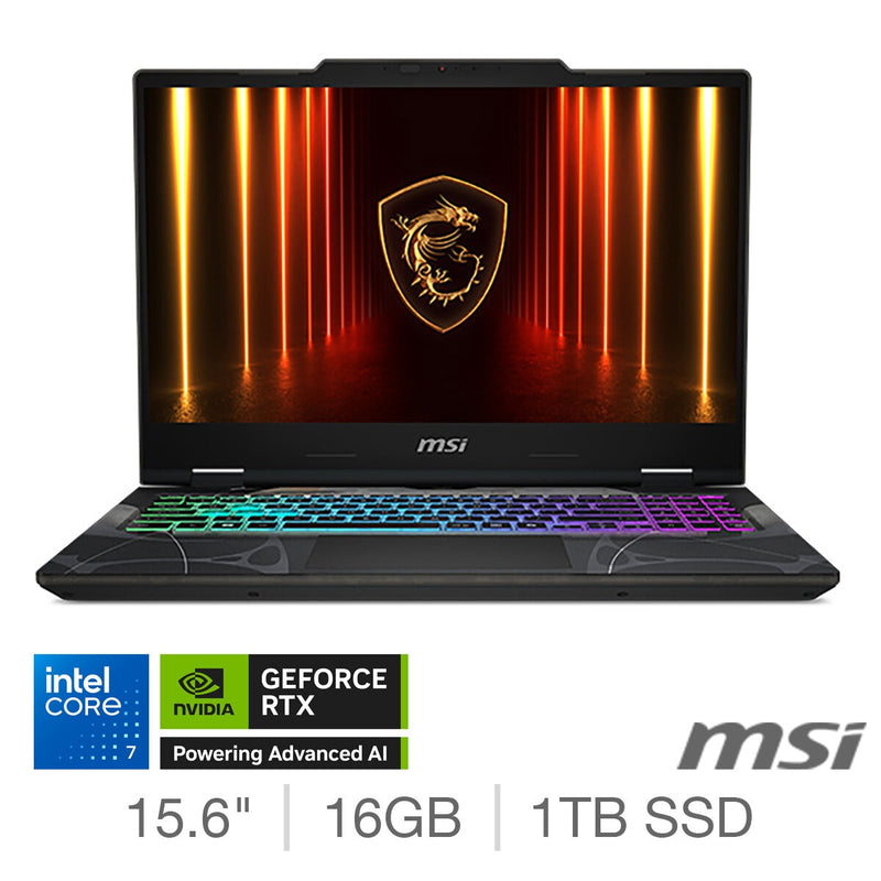MSI Cyborg 15 black gaming laptop 15.6 inch, UK version