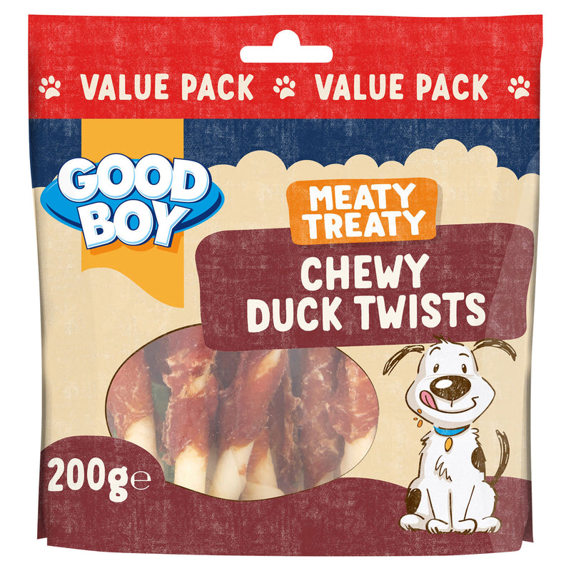 Good Boy duck twists dog treats 200g, UK version