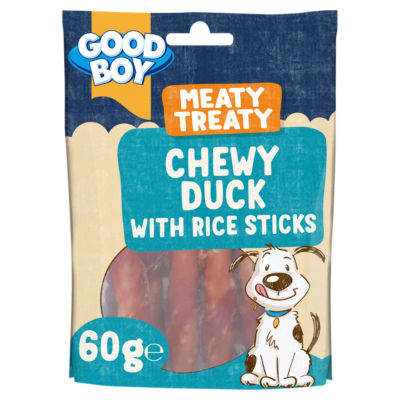 Good Boy Meaty Treaty Chewy Duck with Rice Sticks dog treat 60g, UK version